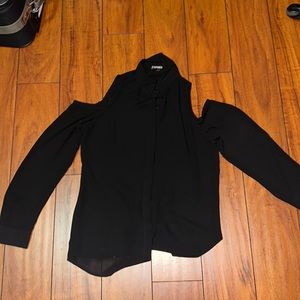 Express Cold Shoulder Button Up Shirt